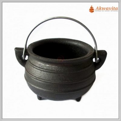 Caldeirão Bruxa Wicca Alumínio Resiste Fogo 6x5cm-N.Tempo