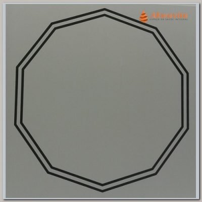 Decágono Duplo Gráfico Radiônico PVC17x17 Placa 19cm
