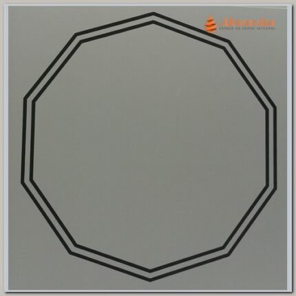 Decágono Duplo Gráfico PVC 32cm por 1mm Adesivo