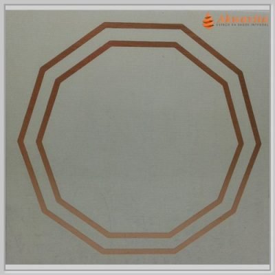 Decágono Duplo Gráfico Radiônico em Cobre 15x15