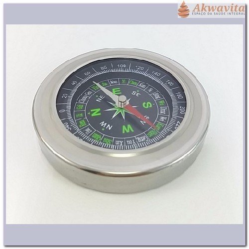 Bússola Magnética Modelo Aço Compass 8cm