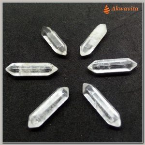 Cristal Biterminado Sextavado Transparente Kit 6UN 3cm