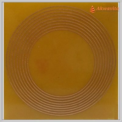 Nove Círculos Gráfico Radiônico Cobre fenolite 9x9cm