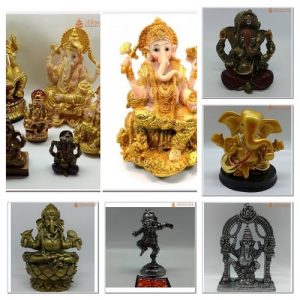 Deus Ganesh Estatuetas Resina e Metal Modelos Variados