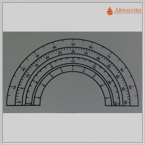 Relógio Radiestésico básico 4 Semicírculos PVC 10x17cm