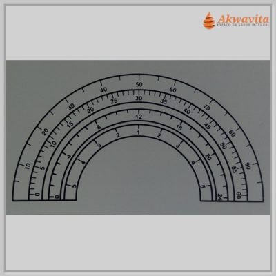 Relógio Radiestésico básico 4 Semicírculos PVC 10x17cm
