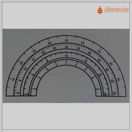 Relógio Radiestésico básico 4 Semicírculos PVC 10x17cm