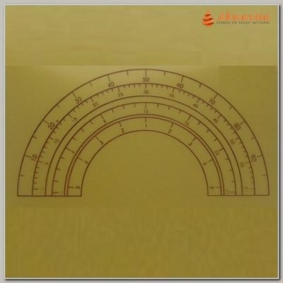 Relógio Radiestésico básico 4 Semicírculos PVC 10x17cm