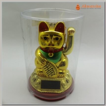 ManekiNeko Gato da Prosperidade Mexe Mão Sensor Luz