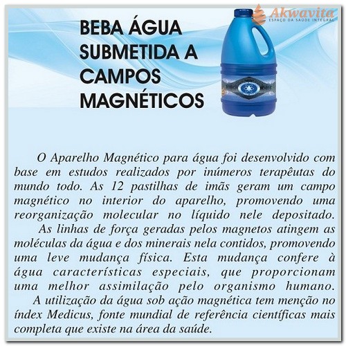 Jarra Azul Água Magnetizada Para Saúde 2500 mililitros