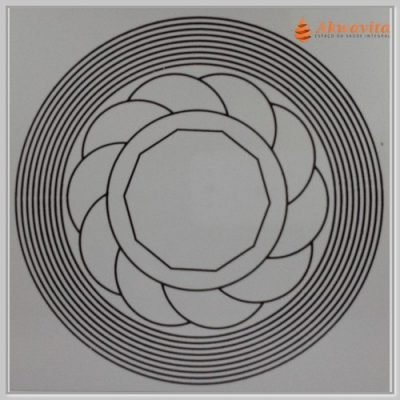 Trígono Protetor Gráfico Radiônico PVC 17cm Placa19cm