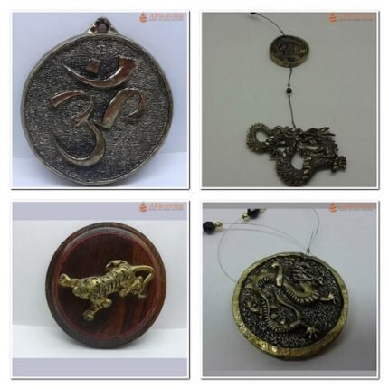 Pendentes e Quadros em Metal Dourado Modelos Variados