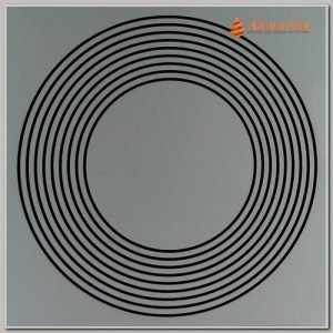 Nove Círculos Gráfico Radiônico de PVC17x17cm Placa19cm
