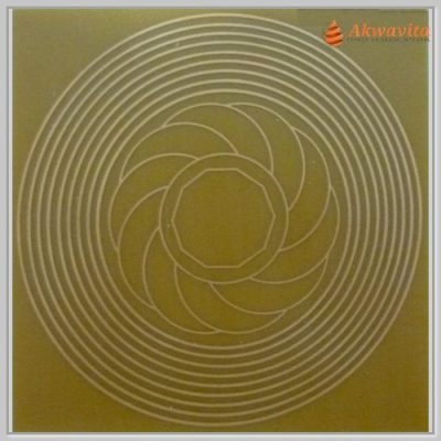 Trígono Protetor Gráfico Radiônico Cobre fenolite 7x7cm