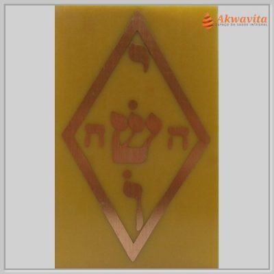Yoshua Gráfico Radiônico Cobre fenolite 25x40mm com 4
