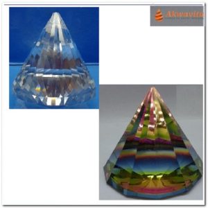 Pirâmide de Vidro Color Base Dodecagonal Tamanhos Variados