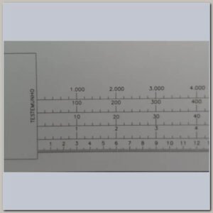 Biômetro de Bovis Régua de Medir Gráfico MDF 10x35cm