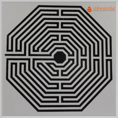 Labirinto DAmiens Gráfico Radiônico 17cm Placa PVC19cm