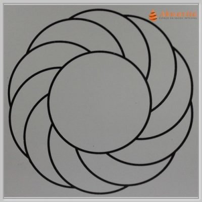 Turbilhão Gráfico Radiônico PVC 24x24 Placa 24cm-SFS