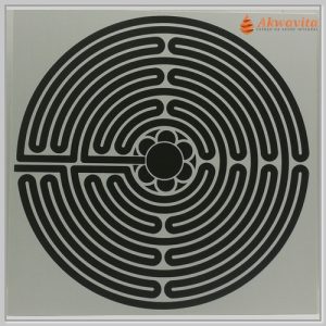Labirinto de Chartres Gráfico Radiônico de PVC 17X17cm