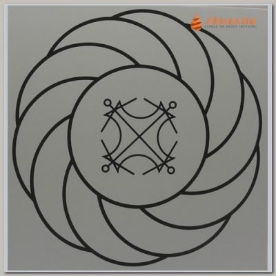 Turbilhão com Sol Gráfico Radiônico de PVC 19x19cm