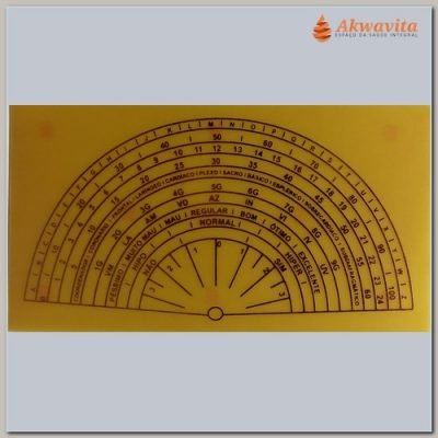 Relógio Radiestésico Completo Gráfico de Cobre 10x17cm