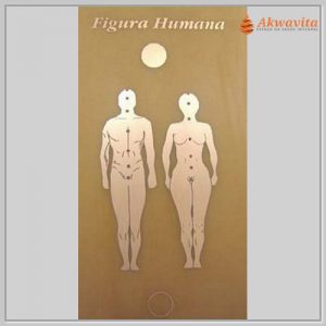 Figura Humana Gráfico Radiônico Cobre fenolite 13x17cm