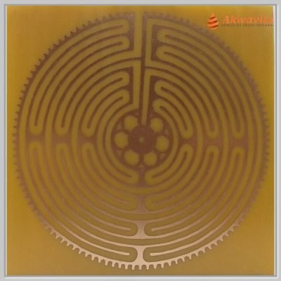 Labirinto de Chartres Gráf Radiônico de Cobre Fenolite 7cm-KWT