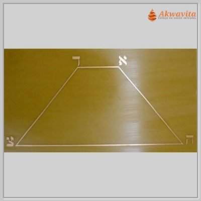 Pirâmide de Quéfren Gráfico Radiônico Cobre Fenolite 10x15cm