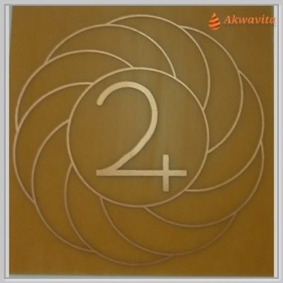 Turbilhão com Júpiter Gráfico Radiônico Cobre fenol 15x15cm