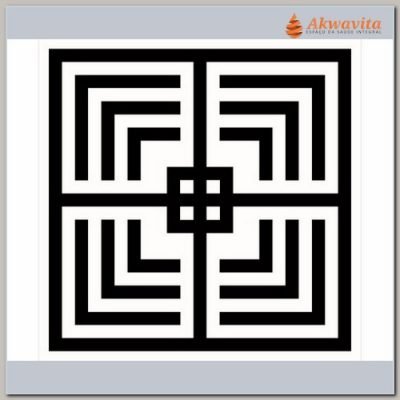 Mesa Damiens Gráfico Radiônico PVC Adesivo 32x32cm