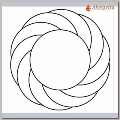 Turbilhão Gráfico Radiônico PVC Adesivo 32x32cm