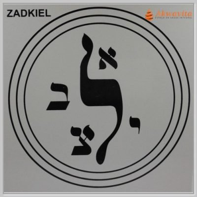 Pantáculo Arcanjo Zadkiel Gráfico Radiônico PVC 17 cm