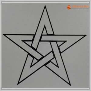 Pentagrama Entrelaçado Gráfico Radiônico de PVC 17cm