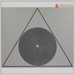 Triângulo Divino Gráfico Radiônico de PVC 17X17cm