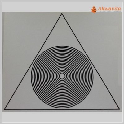 Triângulo Divino Gráfico Radiônico de PVC 17X17cm