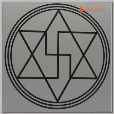 Anti-Magia Gráfico Radiônico PVC17x17 Placa 19cm