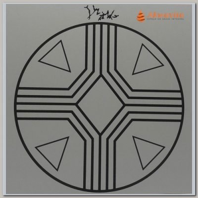 Equilíbrio Gráfico Radiônico de PVC 17cm Placa 19cm