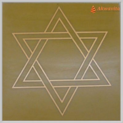Hexagrama Estrela de David Gr Radiônico de Cobre Fenolite 7cm