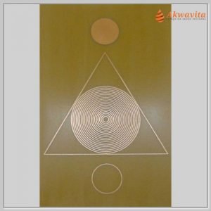 Triângulo Divino Gráfico Radiônico Cobre fenolite 11x18cm