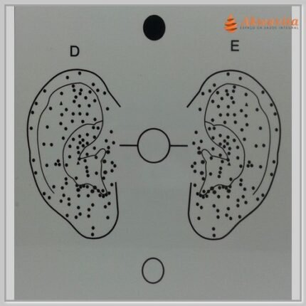 Auriculoterapia Gráfico Radiônico de PVC Adesivo 16cm