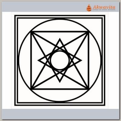 Pirâmide Plana Gráfico Radiônico 17x17cm Placa PVC 19cm