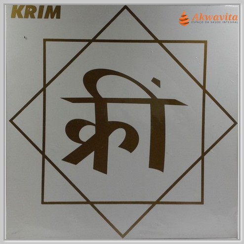 Krim Mantra da Deusa Kali Gráfico Radiônico de PVC 18cm