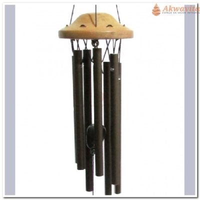 Sino dos Ventos Fênix 7 tubos Grafite 90cm com palheta