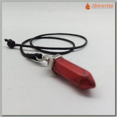 Pêndulo de Calcita Laranja Biterminado Sextavado