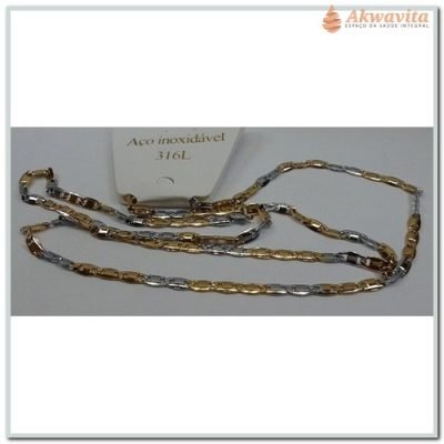 Corrente Dourada Prateada Piastrine Elos Pequenos 55cm- 25m