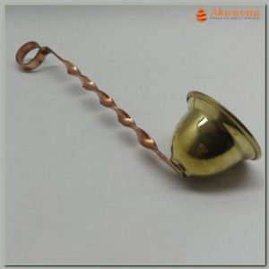 Molde para Fazer Cone de Moxa Lã Metal Dourado 12 cm