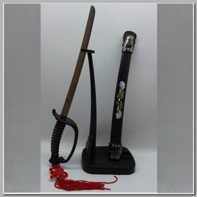 Athame Adaga Decoração Cabo Grafite Suporte 23cm