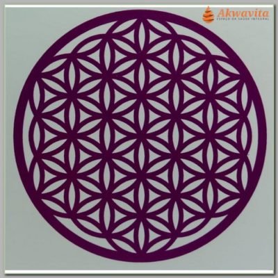 Flor da Vida a Criação Gráfico Radiônico em PVC 9x9cm