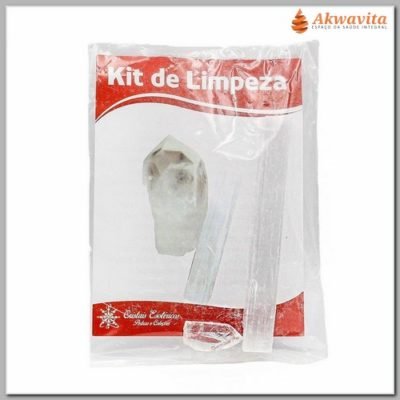 Kit de limpeza Selenita Branca e Cristal Transparente